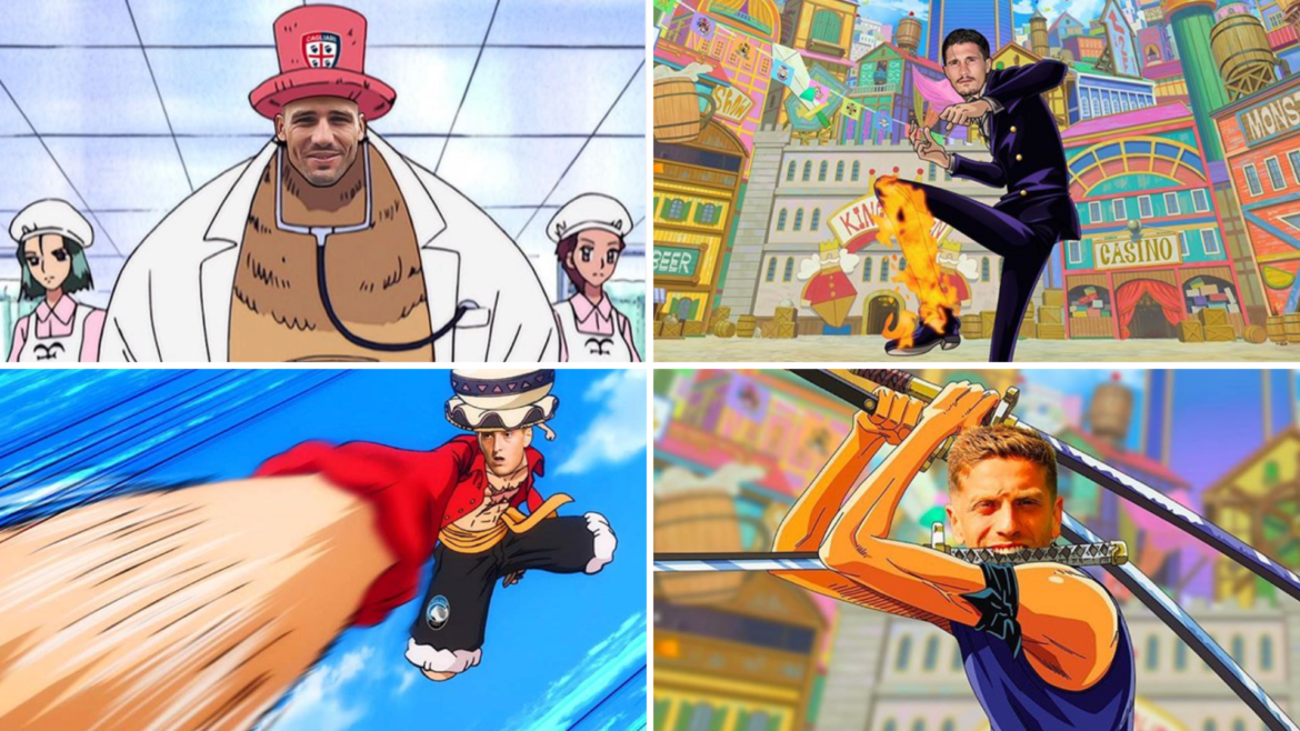 Pavoletti, Papu Gomez, Gollini e Pisacane X One Piece